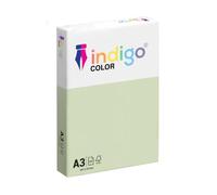 indigo A3 Multipurpose 80gsm Coloured Paper Ream of 500 Sheets (Light Pastel Green)