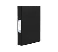 Indigo® A4 2-Ring Binder File Folders - Black, 25 mm Spine, Pack of 3 | School, Office & Home Document Organisation