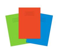 indigo® A4 60 Pages Exercise Book with Bright Laminated Cover - 8mm Lined and Margin (Pack of 12, Assorted)