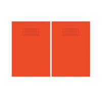 indigo® A4 60 Pages Exercise Book with Bright Laminated Cover - 8mm Lined and Margin (Pack of 2, Red)