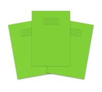 indigo® A4 60 Pages Exercise Book with Bright Laminated Cover - 8mm Lined and Margin (Pack of 3, Green)