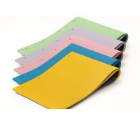 indigo® A4 Dyslexia Writing Pads - Assorted Tinted Paper, 80 gsm, Ruled with Margin, 100 Pages, Pack of 5 | Aid for Dyslexic & Visual Stress Support