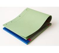 indigo® A4 Dyslexia Writing Pads - Green Tinted Paper, 80 GSM, Ruled with Margin, 100 Pages, Pack of 3 | Aid for Dyslexic & Visual Stress Support
