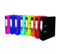 Indigo, A4 Lever Arch Files, 2 D Ring Binder, Archiving & Home Office File Organizer, Multicolor, Pack of 10