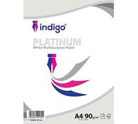 Indigo® A4 Platinum White Multipurpose Copier Paper - 90GSM, 100 Sheets | Compatible with Inkjet, Laser & Copier Printers | Smooth Finish for Home, Office & School Use