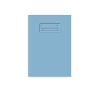 indigo® A4 School Exercise Books Lined and Margin 8mm Ruled Notebook (Blue, Pack of 4)