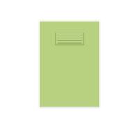 indigo® A4 School Exercise Books Lined and Margin 8mm Ruled Notebook (Pack of 5, Green)