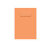 indigo® A4 School Exercise Books Lined and Margin 8mm Ruled Notebook (Pack of 5, Orange)