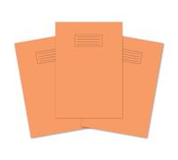 indigo® A4 School Exercise Books Lined and Margin Pack of 3 (Orange)