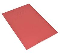 Indigo® A4 Tinted Paper Exercise Book - 48 Page (Red/Blue - 8mm Feints & Margin, Pack of 1)