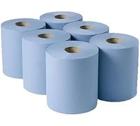 Indigo® Blue Centrefeed Roll - 18 Pack | 150m x 166mm | 2-Ply Strong & Absorbent Paper Towels for Cleaning, Hand Drying & Wiping | Fits Standard Dispensers for Kitchens, Bathrooms & Workplaces