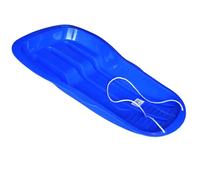Indigo® Blue Plastic Snow Sledge with Rope - Durable Heavy-Duty Toboggan for Kids & Adults - Fast Sliding Winter Sleigh for Snow Fun