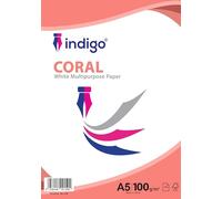 indigo Box of A5 Office Pemium White Printer Copier Paper - 100gsm Multifunction Laser Inkjet Paper Pack of 250 (250)