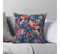 Indigo & Burnt Sienna Square Pillowcase Polyester Linen Velvet Printed Zip Decor Throw Pillow Case Sofa Seater Cushion Cover