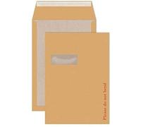 indigo® C4 (324 x 229 mm) Board Back Pocket Peel & Seal Envelopes Printed (Manilla with Window, Pack of 125)