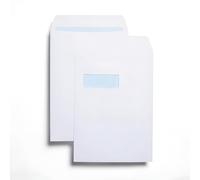 Indigo C4 324mm x 229mm White Window Envelopes Peel & Seal Pocket 100 GSM - Box of 250