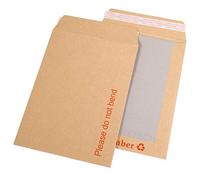 Indigo® C4 A4 Board-Backed Manilla Envelopes - Peel & Seal, 229 x 324mm, Do Not Bend, Durable Protection (Pack of 125)