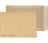 Indigo® C4 Board-Backed Manilla Envelopes - 229 x 324mm, Peel & Seal Pocket Style, “Do Not Bend” Printed - Rigid Mailer for Documents & Photos (Pack of 50)