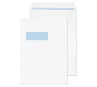 Indigo® C4 White Window Envelopes - Peel & Seal, 100gsm Premium Quality, 324x229mm A4 Size - Strong Eco-Friendly Mailing Envelopes for Home, Office & E-Commerce Postage - Pack of 5