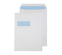 Indigo C4 324mm x 229mm White Window Envelopes Peel & Seal Pocket 100 GSM - Pack of 50