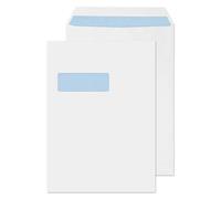 Indigo® C4 White Window Envelopes - Self Seal, 90gsm Premium Quality, 324x229mm A4 Size - Strong Eco-Friendly Mailing Envelopes for Home, Office & E-Commerce Postage - Pack of 10