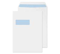 Indigo® C4 White Window Envelopes - Self Seal, 90gsm Premium Quality, 324x229mm A4 Size - Strong Eco-Friendly Mailing Envelopes for Home, Office & E-Commerce Postage - Pack of 10