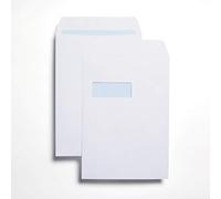 Indigo C4 White Window Self Seal Pocket Envelopes Pack of 25