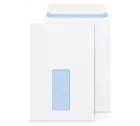 Indigo® C5 White Window Envelopes 229 x 162mm Peel & Seal Pack of 50