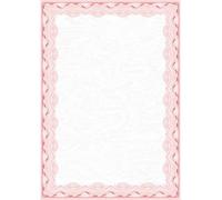 indigo Certificate Paper for Awards 200 GSM Premium A4 Printed Paper for Awards Pack 30 (Red Border)