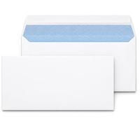 Indigo® Classic Strong DL White Envelopes - Peel & Seal, 100GSM, Eco-Friendly, 110x220mm (Pack of 5)