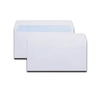 Indigo® Classic Strong DL White Envelopes - Peel & Seal, 100GSM, Eco-Friendly, 110x220mm (Pack of 50)