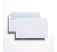 Indigo® Classic Strong DL White Envelopes - Self-Seal, 80GSM, Eco-Friendly, 110x220mm (Pack of 25)