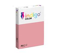 Indigo Color Paper A4 80 GSM Multifuctional Coloured Copier Paper 1 Ream 500 Sheets (Pastel Light Pink)