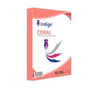 Indigo® Coral A3 White 100gsm Copier Paper - 500 Sheets (1 Ream) | Multipurpose Paper for Printing & Copying | Suitable for Inkjet & Laser Printers