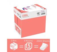 Indigo® Coral A4 White 100GSM Copier Paper - 2500 Sheets (1 Box) | Multipurpose Paper for Printing & Copying | Suitable for Inkjet & Laser Printers