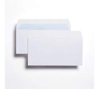 Indigo® DL White Peel & Seal Envelopes - 110 x 220mm, 100GSM, Eco-Friendly (Pack of 500)