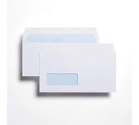 Indigo DL White Window Peel & Seal Envelopes 100gsm Box of 500 : 110 x 220