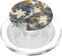 Indigo Dream Garden White Floral Pattern PopSockets PopGrip for MagSafe