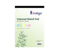 indigo® Dyslexia Pad A4 Coloured Plain Sketch Pad 100 Pages Tinted Refill Pad (1, Green)