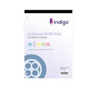 indigo® Dyslexia Pad A4 Coloured Plain Sketch Pad 100 Pages Tinted Refill Pad (1, Lavender)