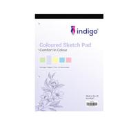 indigo® Dyslexia Pad A4 Coloured Plain Sketch Pad 100 Pages Tinted Refill Pad (3, Lavender)