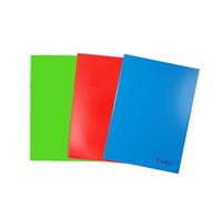indigo Exercise Notebooks, A4 Size, 60 Pages Each, Ruled 8mm Lines, Pack of 3, Blue, Red and Green Assorted Colours