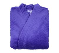 (Indigo, Extra Large - UK 20/22) Slenderella Ladies Zig Zag Fleece Wrap Around Dressing Gown