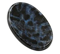 Indigo Gabbro Crystal Worry Stone, Natural Gemstone Thumb Rubbing Stone - Fidget Palm Stone Healing Crystal