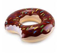 Indigo® Inflatable Donut Swim Ring - Pool Float for Adults & Kids, Sprinkle Doughnut Design Water Ring for Beach, Pool & Garden Use, Summer Inflatable Tube (1, Brown, 70cm)