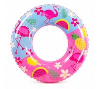 Indigo® Inflatable Flamingo Swim Ring 80cm - Kids Pool Float, Tropical Water Ring for Beach, Pool & Garden Use (Pack of 1)