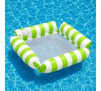Indigo® Inflatable Pool Float Hammock Lilo - Floating Water Lounger Raft for Swimming Pool, Beach & Holiday, Portable Inflatable Air Bed Float for Adults & Kids (Green, Pack of 3)