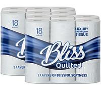Indigo Luxury Quilted 2 Ply Toilet Tissue Rolls - Super Soft and Strong Toilet Paper - Ultimate Quilted Comfort for a Luxurious Bathroom Experience- Pack of 18 Rolls (2 Ply Toilet Roll) (1)