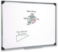 Indigo® Magnetic Whiteboard Drywipe - 900 x 600 mm, Wall-Mounted with Pen Tray & Aluminium Frame - Ideal for Office, School, Home & Classroom Use
