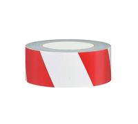 indigo® Multipurpose Hazard Warning Tape Waterproof Gaffer for Outdoor Marking Tape 50mm Wide 50m Long Adhesive Duct Tape (Pack 1, Red/White)